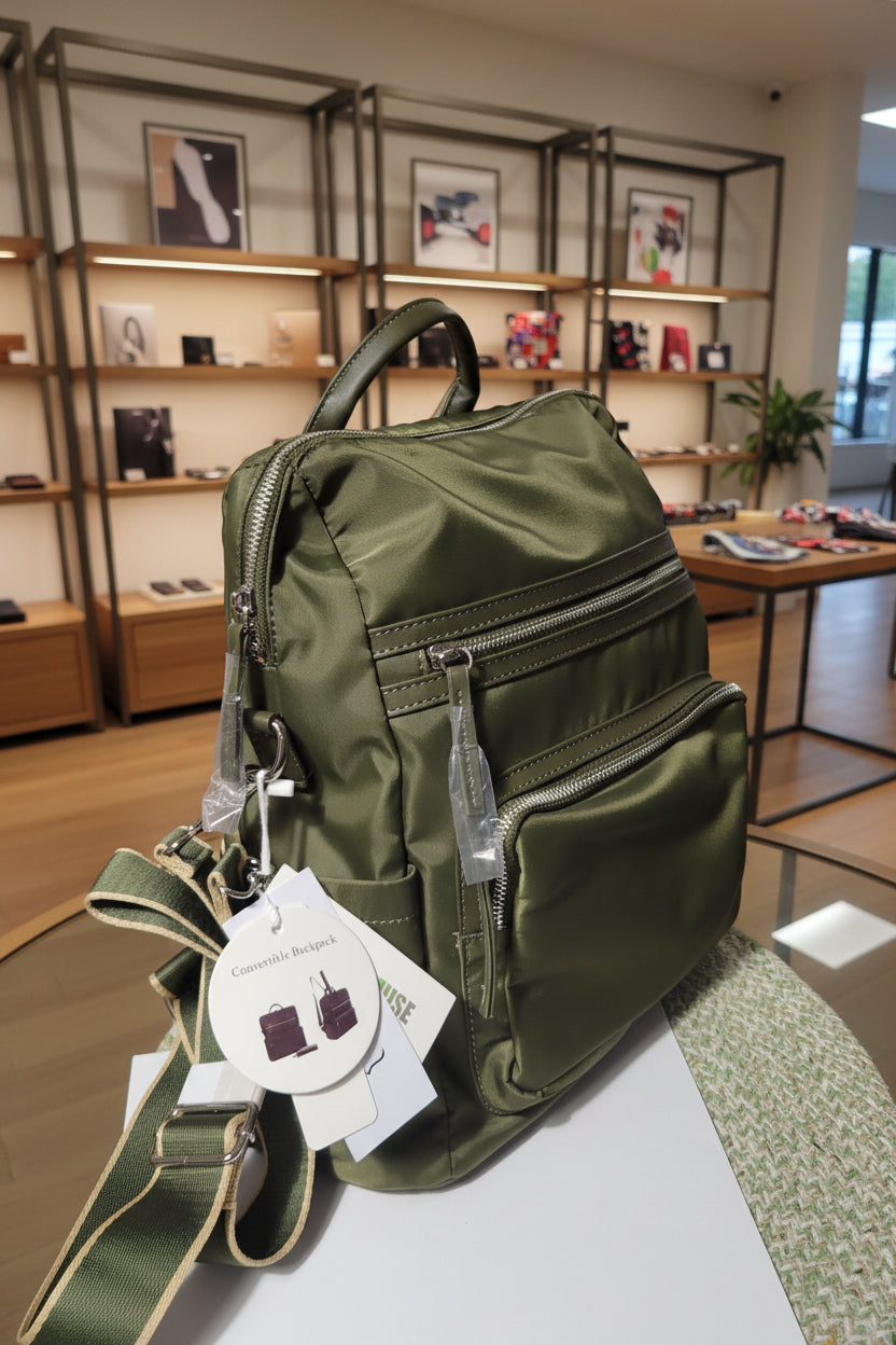 Metro Muse USA | Convertible Backpack | Olive