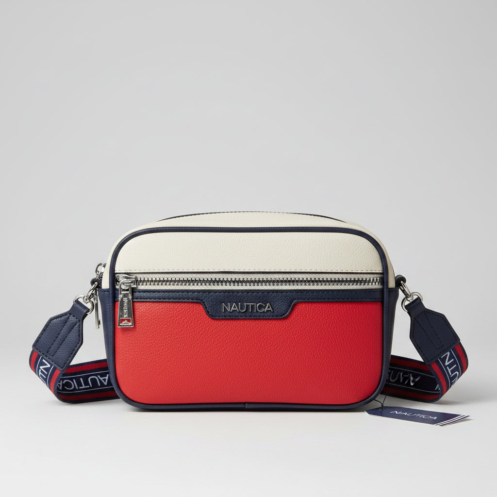 Camera Crossbody Bag | Red | PVC