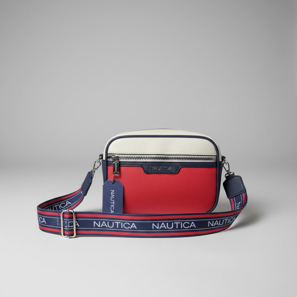 Camera Crossbody Bag | Red | PVC