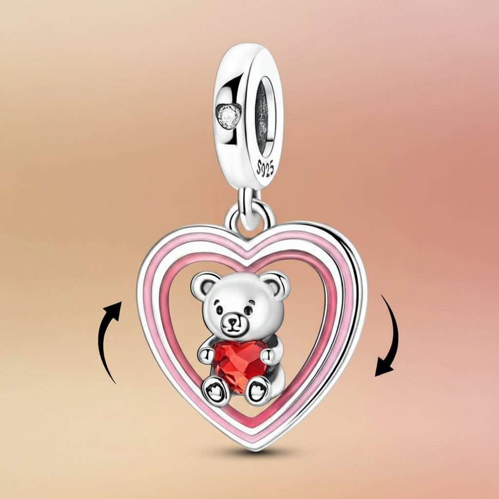 (50-113)MULA S925 Sterling Silver Pendant and Beads , Suitable for Pandora Bracelets and Necklaces, Ideal for Anniversary Gifts, Christmas, Birthday Presents, and Suitable for All Women.