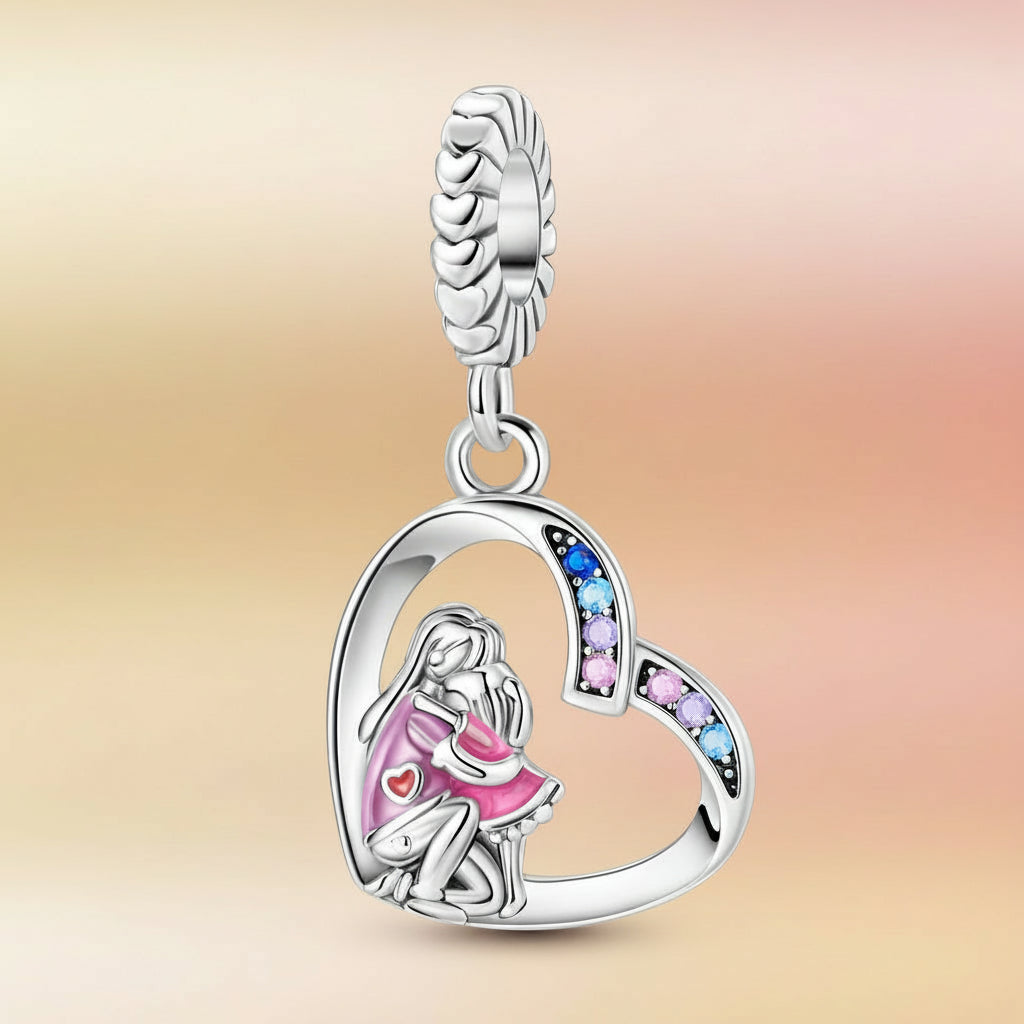 (50-113)MULA S925 Sterling Silver Pendant and Beads , Suitable for Pandora Bracelets and Necklaces, Ideal for Anniversary Gifts, Christmas, Birthday Presents, and Suitable for All Women.