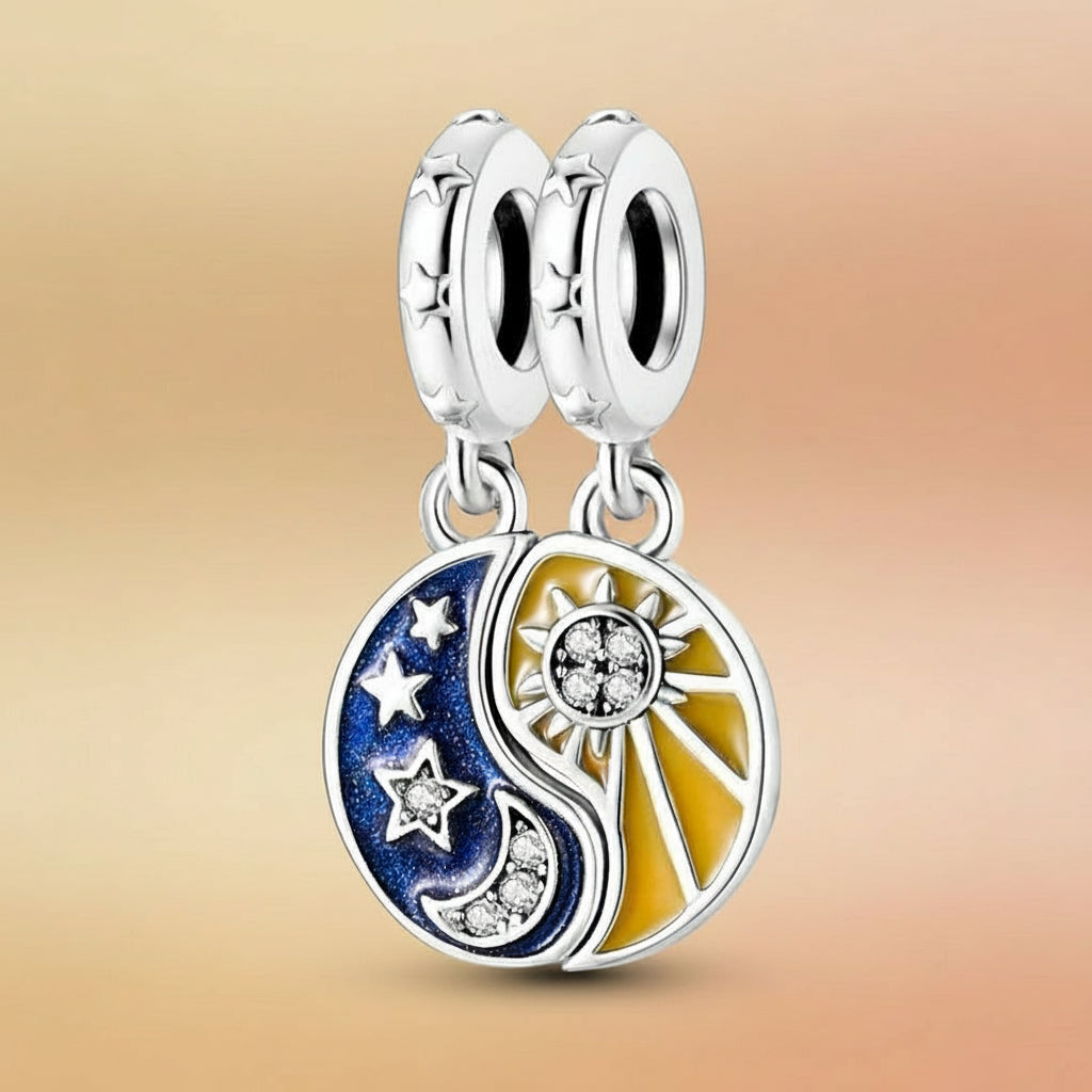 (50-113)MULA S925 Sterling Silver Pendant and Beads , Suitable for Pandora Bracelets and Necklaces, Ideal for Anniversary Gifts, Christmas, Birthday Presents, and Suitable for All Women.