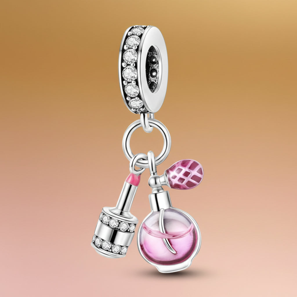 (50-113)MULA S925 Sterling Silver Pendant and Beads , Suitable for Pandora Bracelets and Necklaces, Ideal for Anniversary Gifts, Christmas, Birthday Presents, and Suitable for All Women.