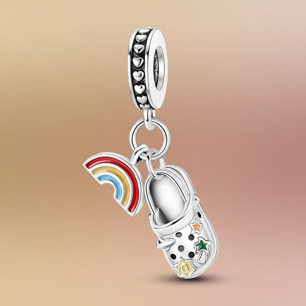 (50-113)MULA S925 Sterling Silver Pendant and Beads , Suitable for Pandora Bracelets and Necklaces, Ideal for Anniversary Gifts, Christmas, Birthday Presents, and Suitable for All Women.