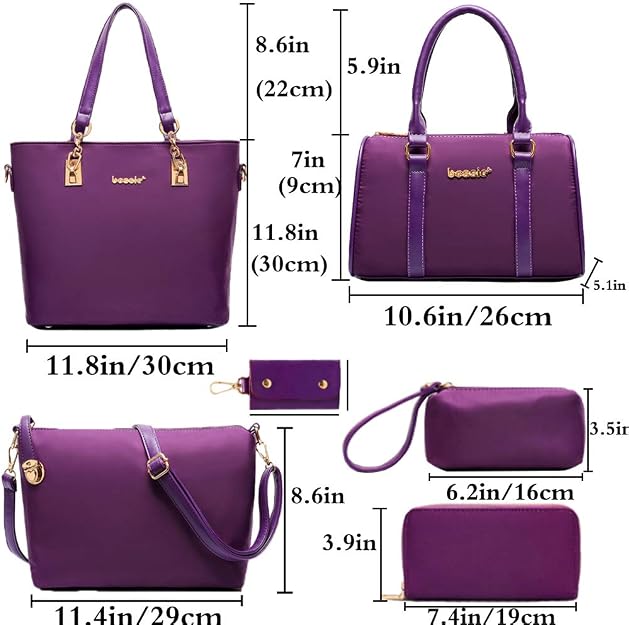 Women's 6-Piece Handbag & Purse Set