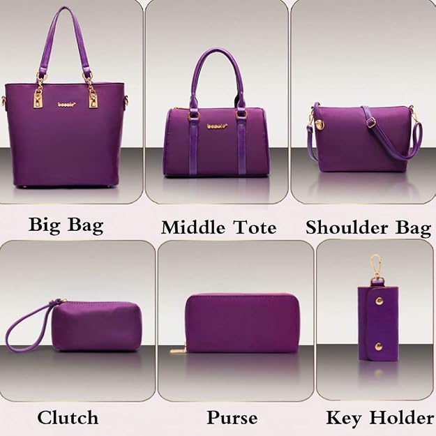 Women's 6-Piece Handbag & Purse Set